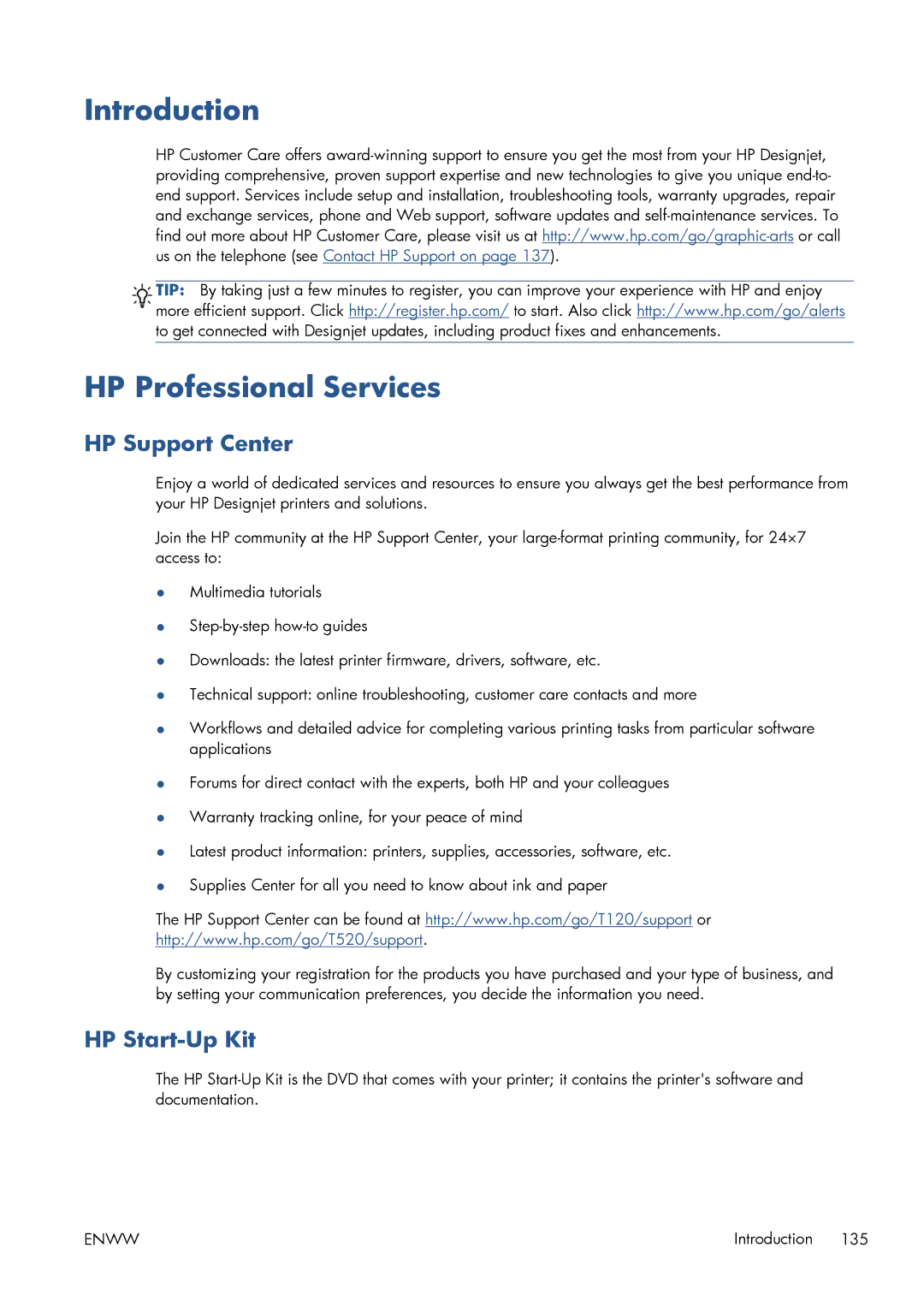 HP CQ893AB1K manual Introduction HP Professional Services, HP Support Center, HP Start-Up Kit 