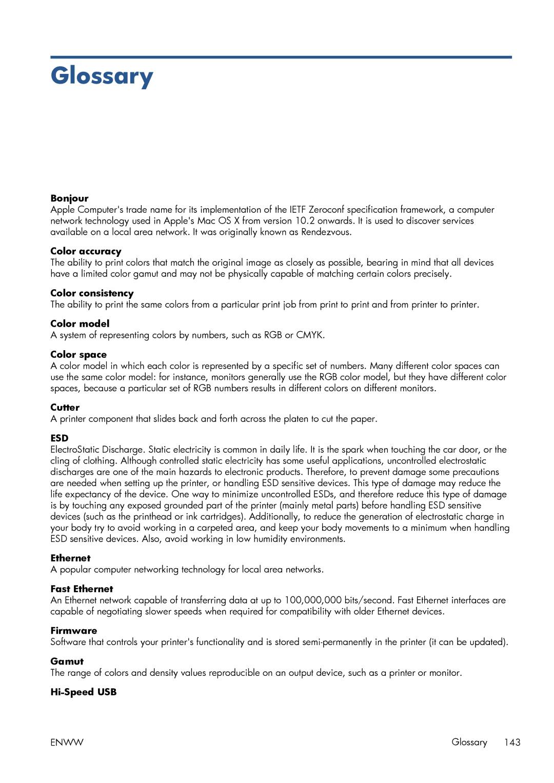 HP CQ893AB1K manual Glossary, Bonjour 