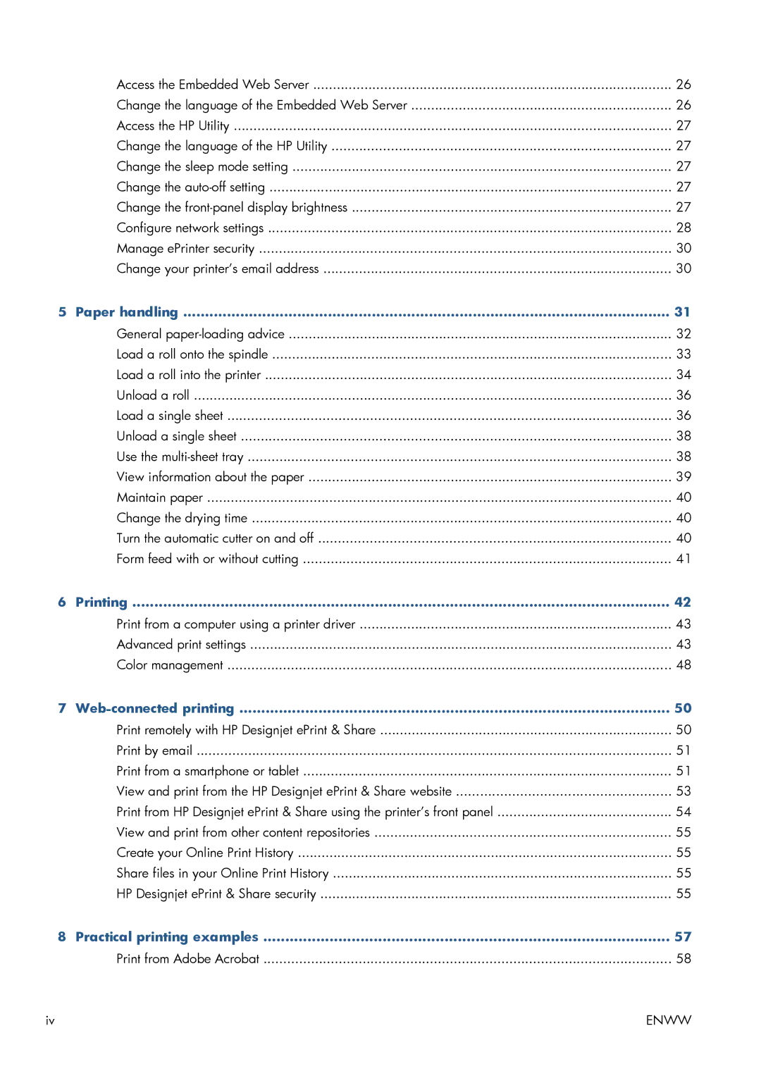 HP CQ893AB1K manual Paper handling, Printing, Web-connected printing, Practical printing examples 