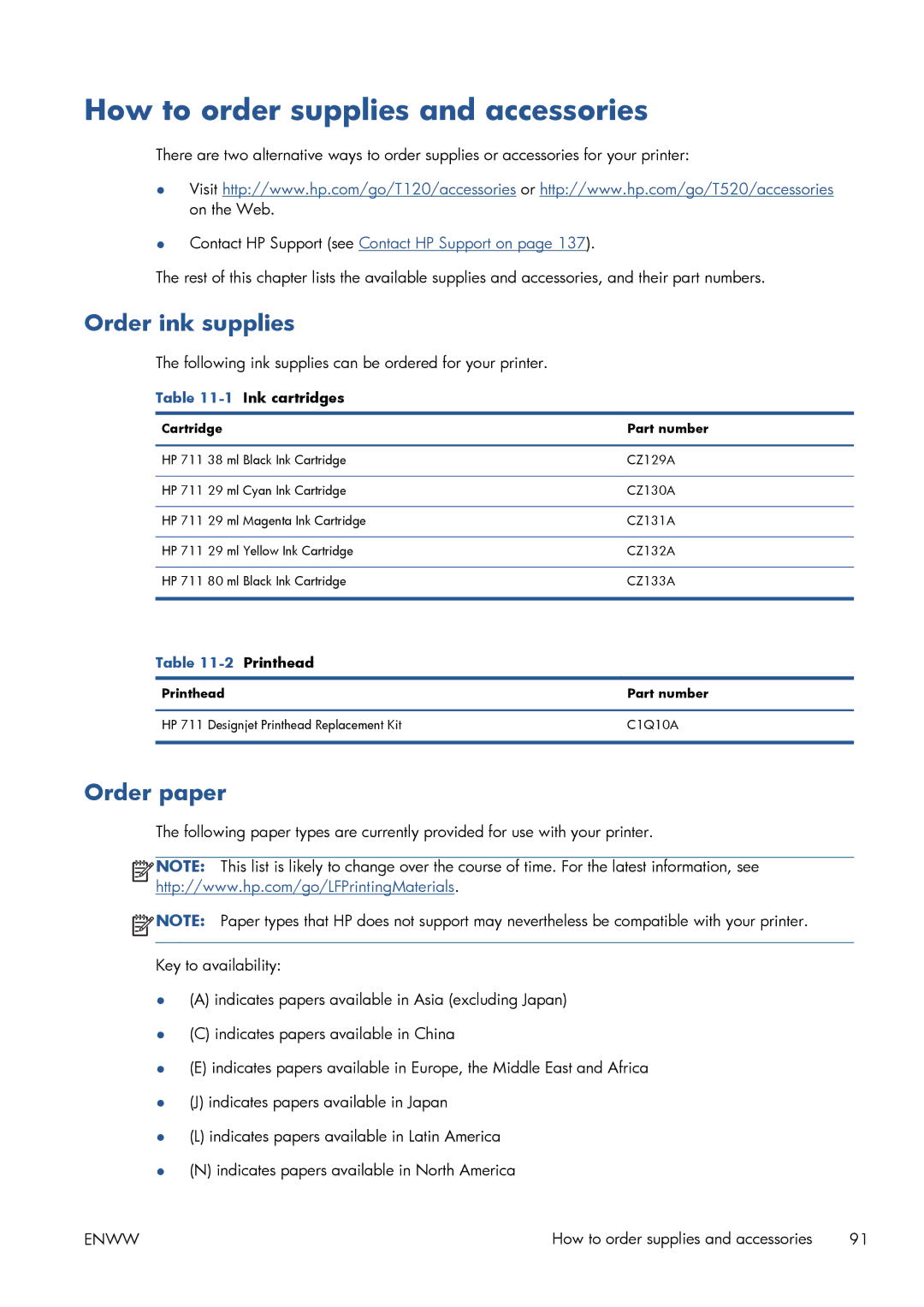 HP CQ893AB1K manual How to order supplies and accessories, Order ink supplies, Order paper 