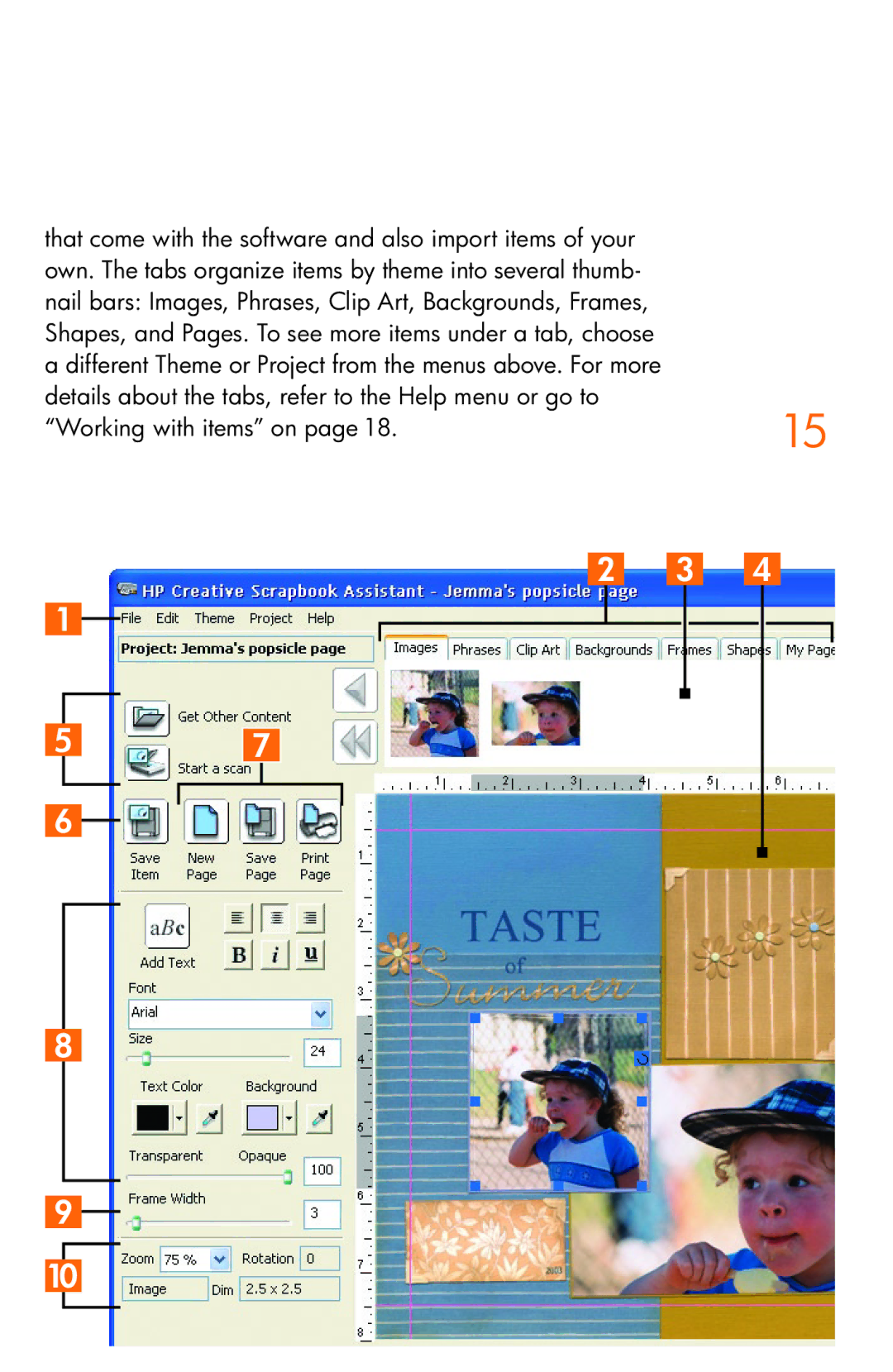 HP Creative Scrapbook Assistant manual 