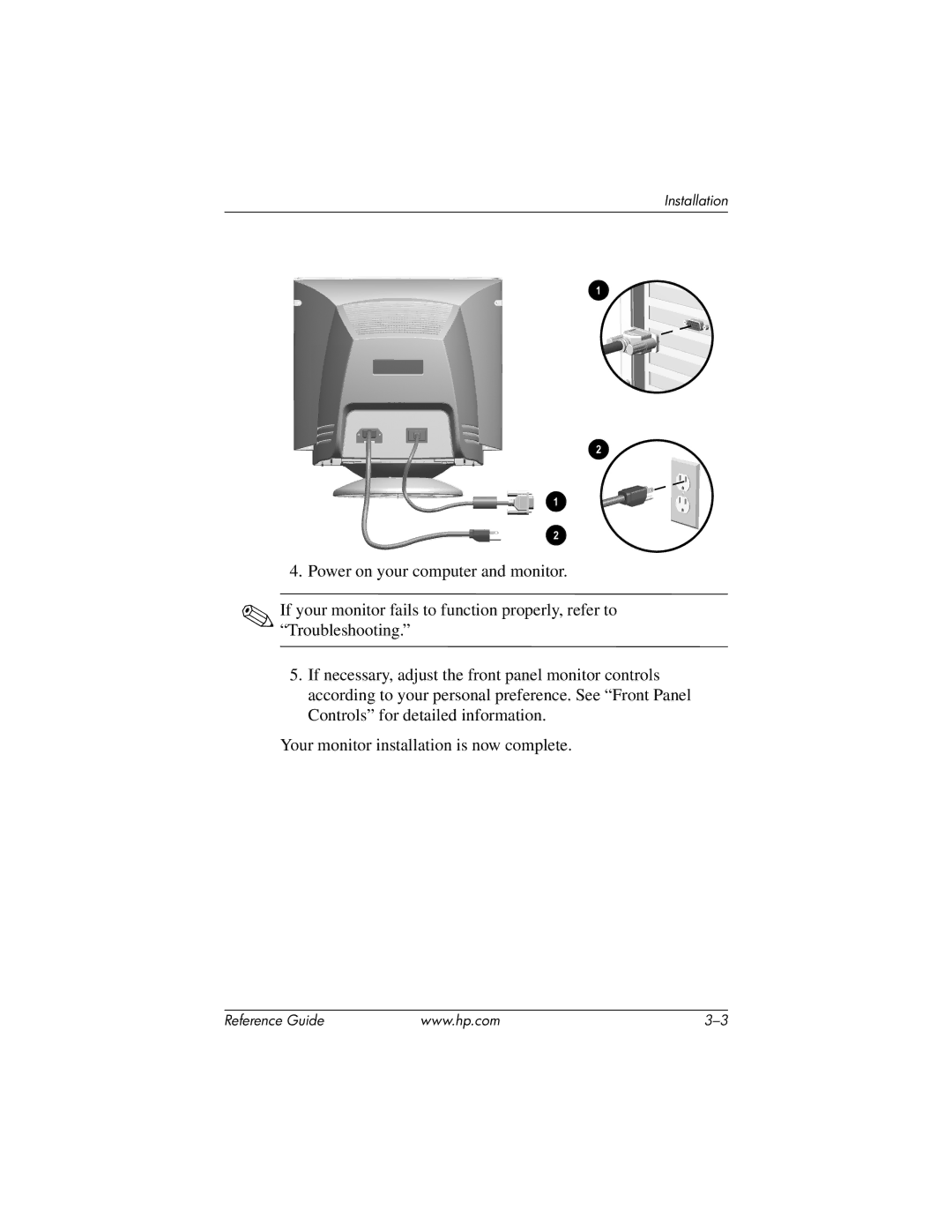 HP cv7500 manual Installation 