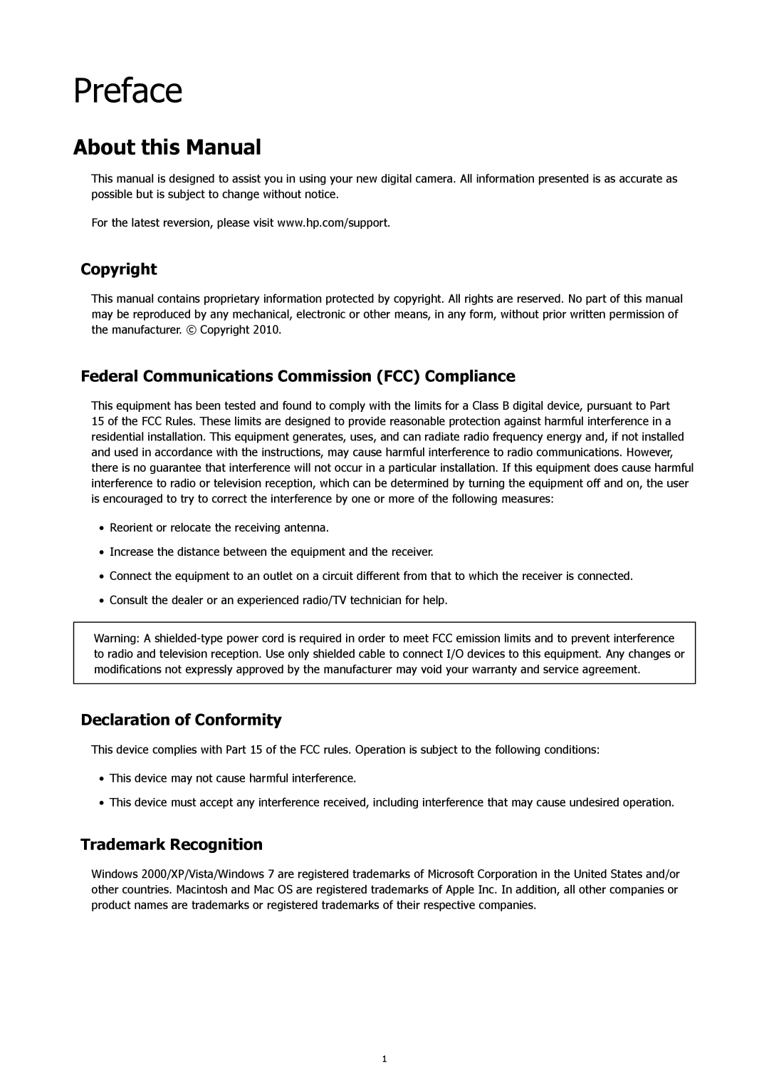 HP CW-450t manual Preface, About this Manual 