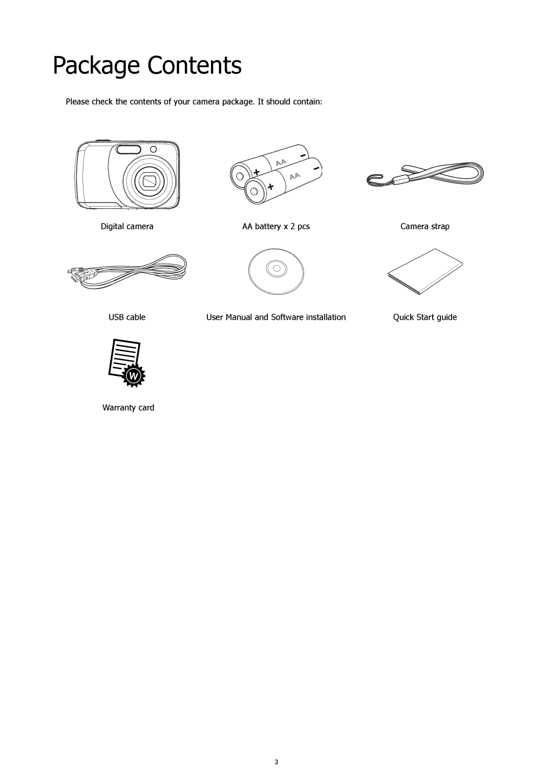 HP CW-450t manual Package Contents 