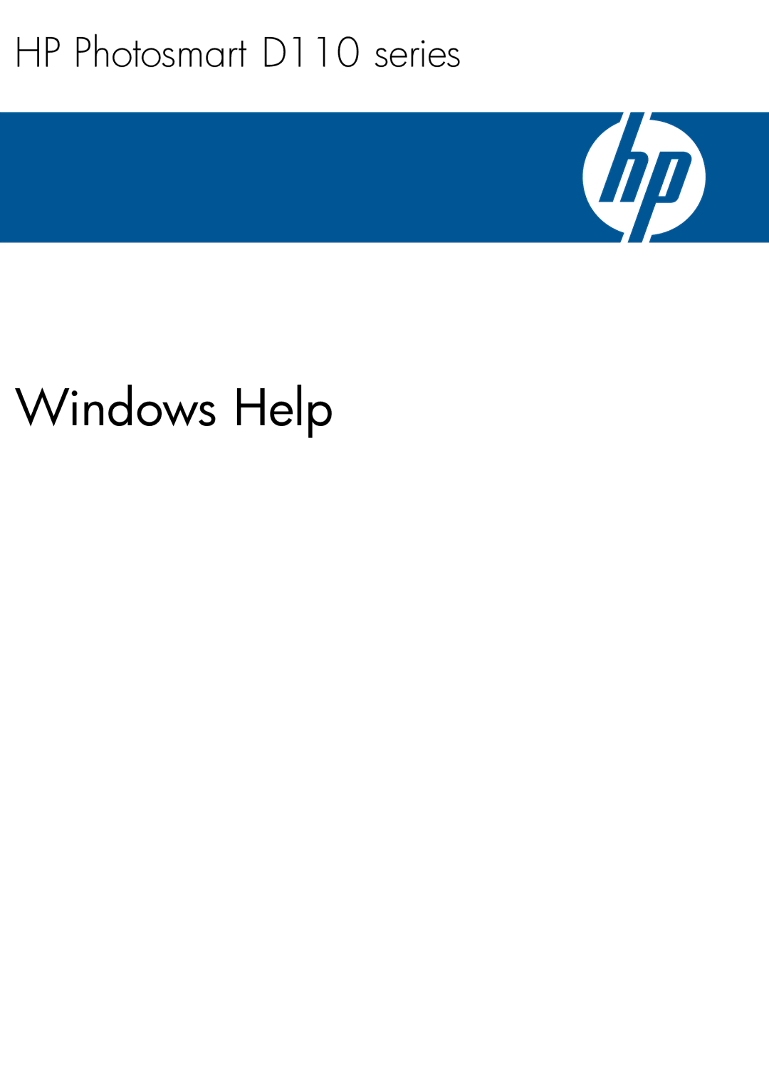 HP D110A CN731A#B1H manual Windows Help 