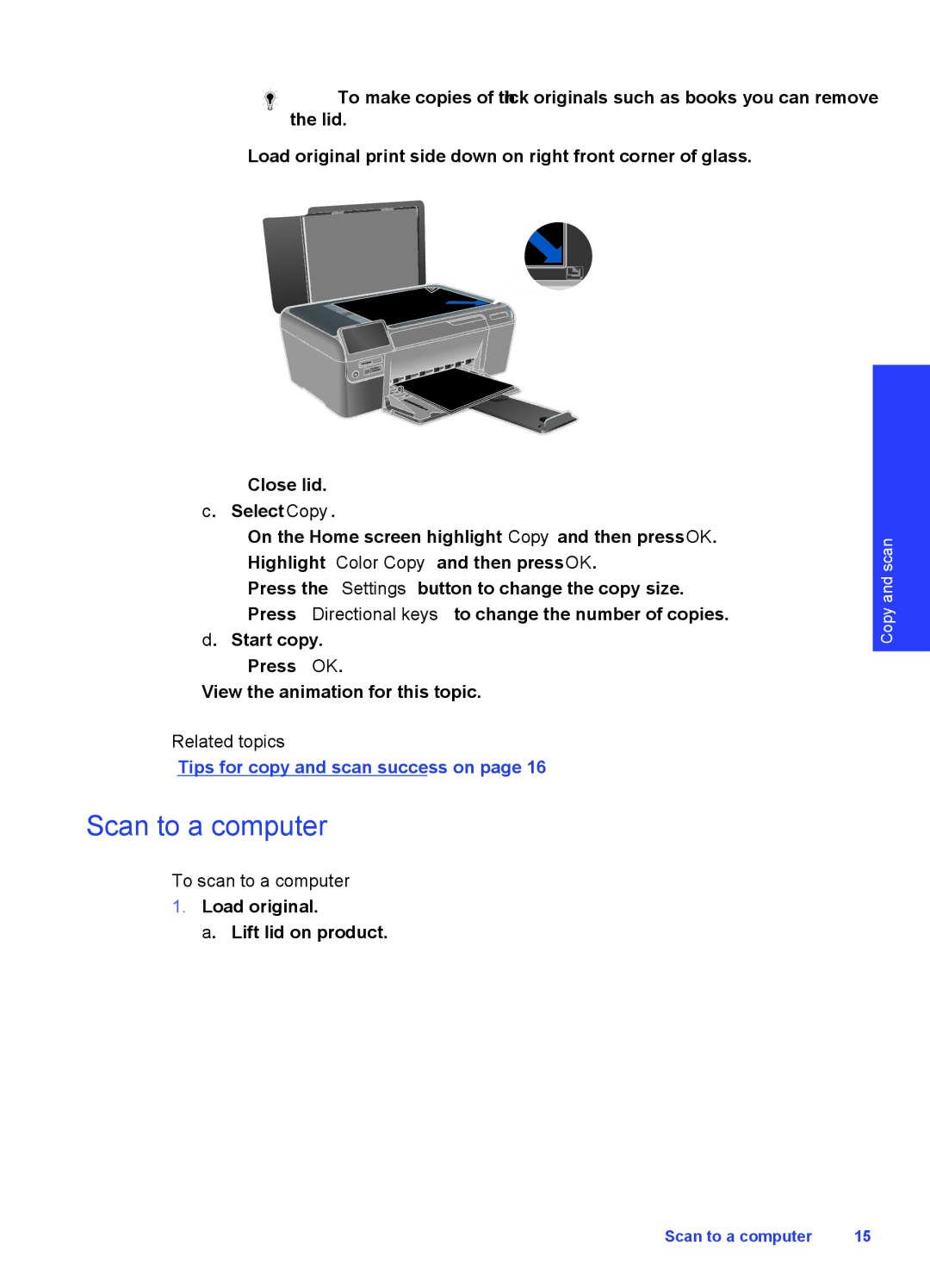 HP D110A CN731A#B1H manual Scan to a computer, To scan to a computer 