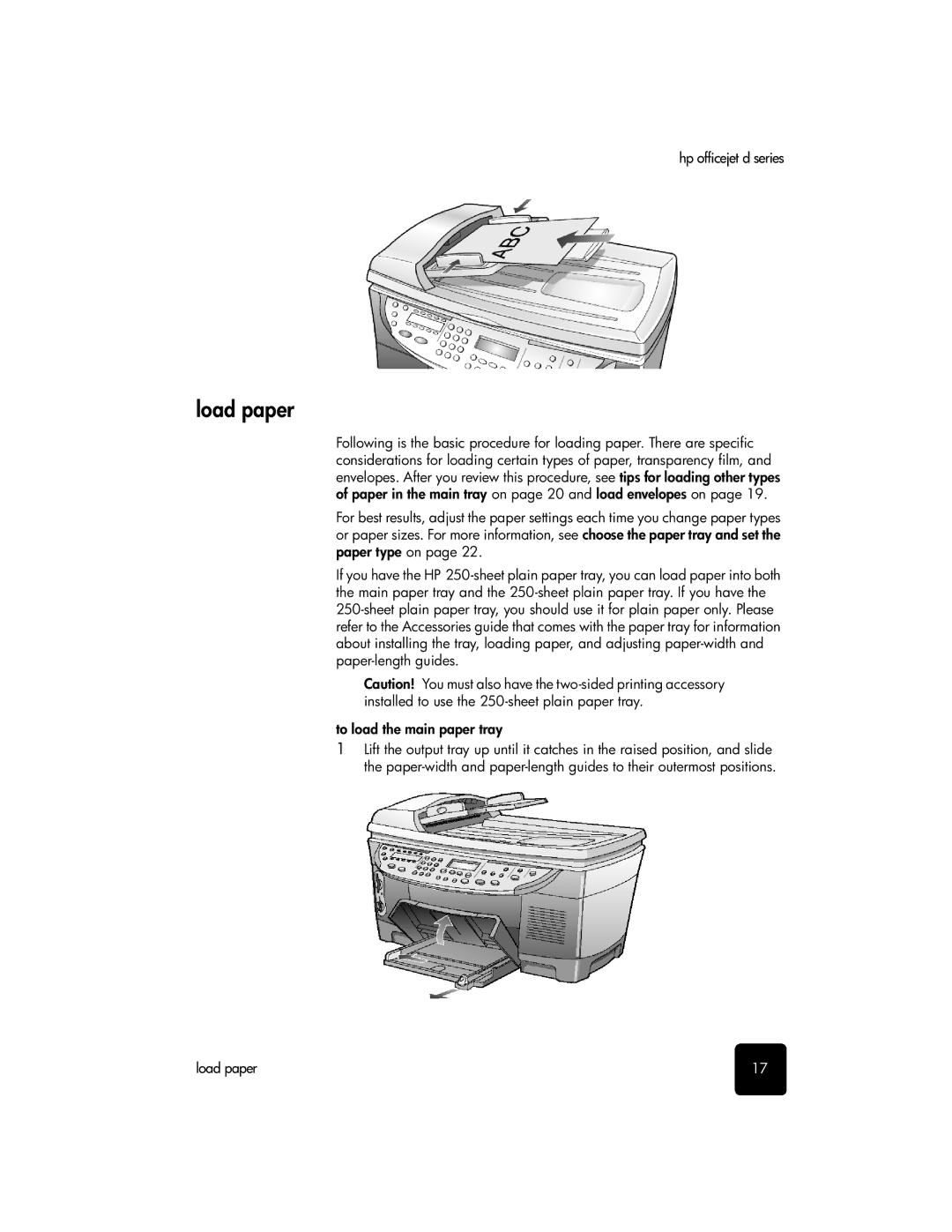 HP d145, d155xi, d135xi manual Load paper 