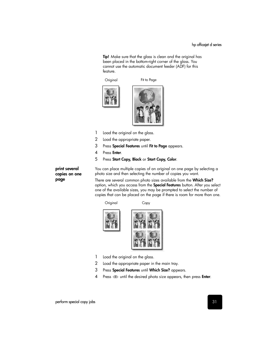 HP d135xi, d155xi, d145 manual Print several copies on one 