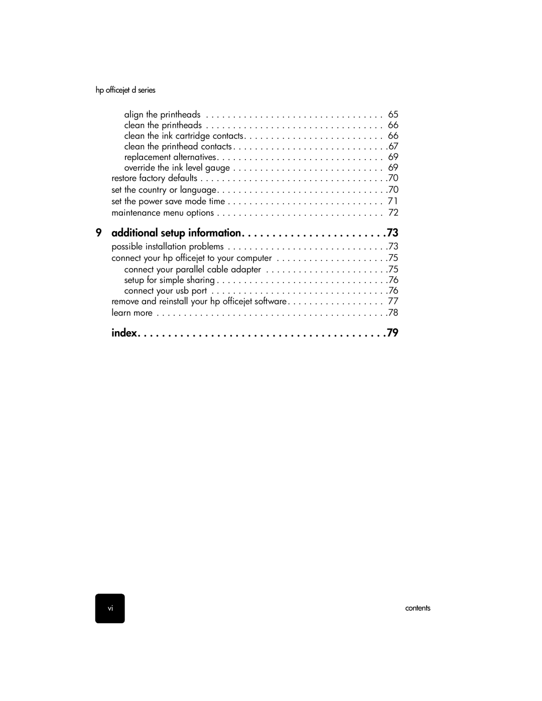 HP d155xi, d135xi, d145 manual Index 