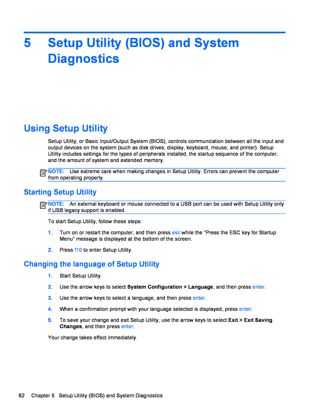 HP D1E80UA, 2000 manual Setup Utility BIOS and System Diagnostics, Using Setup Utility, Starting Setup Utility 
