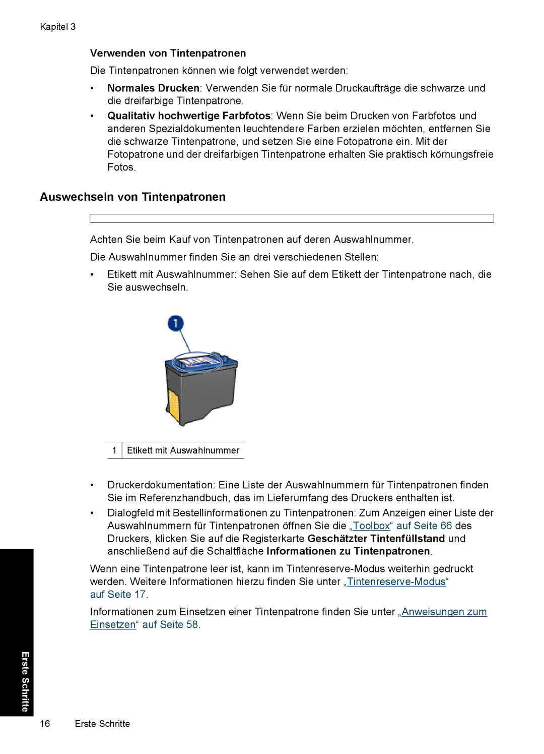 HP D2400 manual Auswechseln von Tintenpatronen, Verwenden von Tintenpatronen 