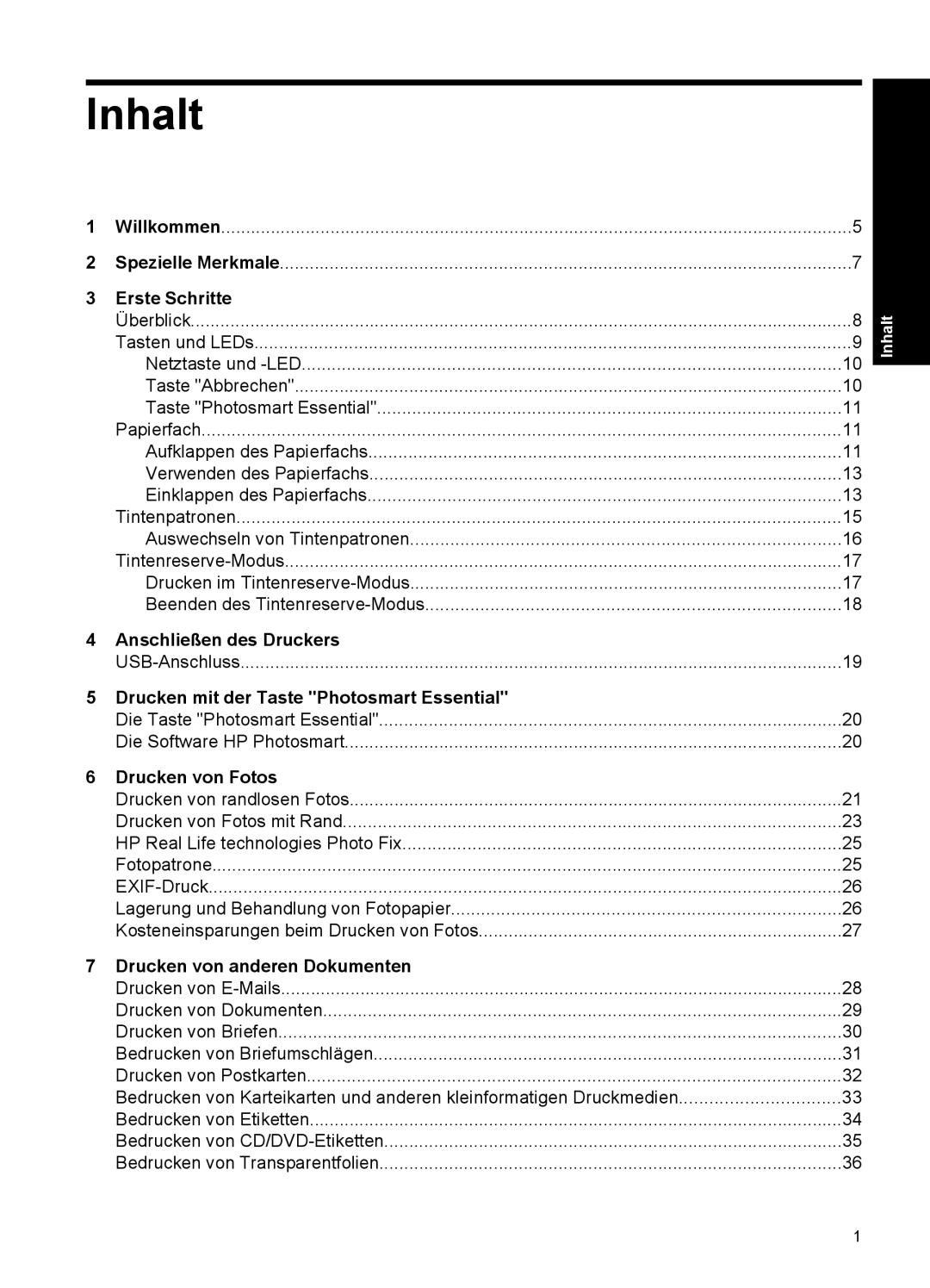 HP D2400 manual Inhalt 