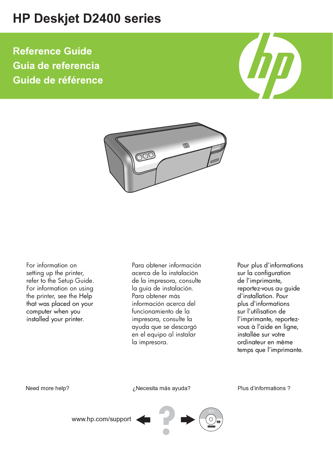 HP manual HP Deskjet D2400 series 