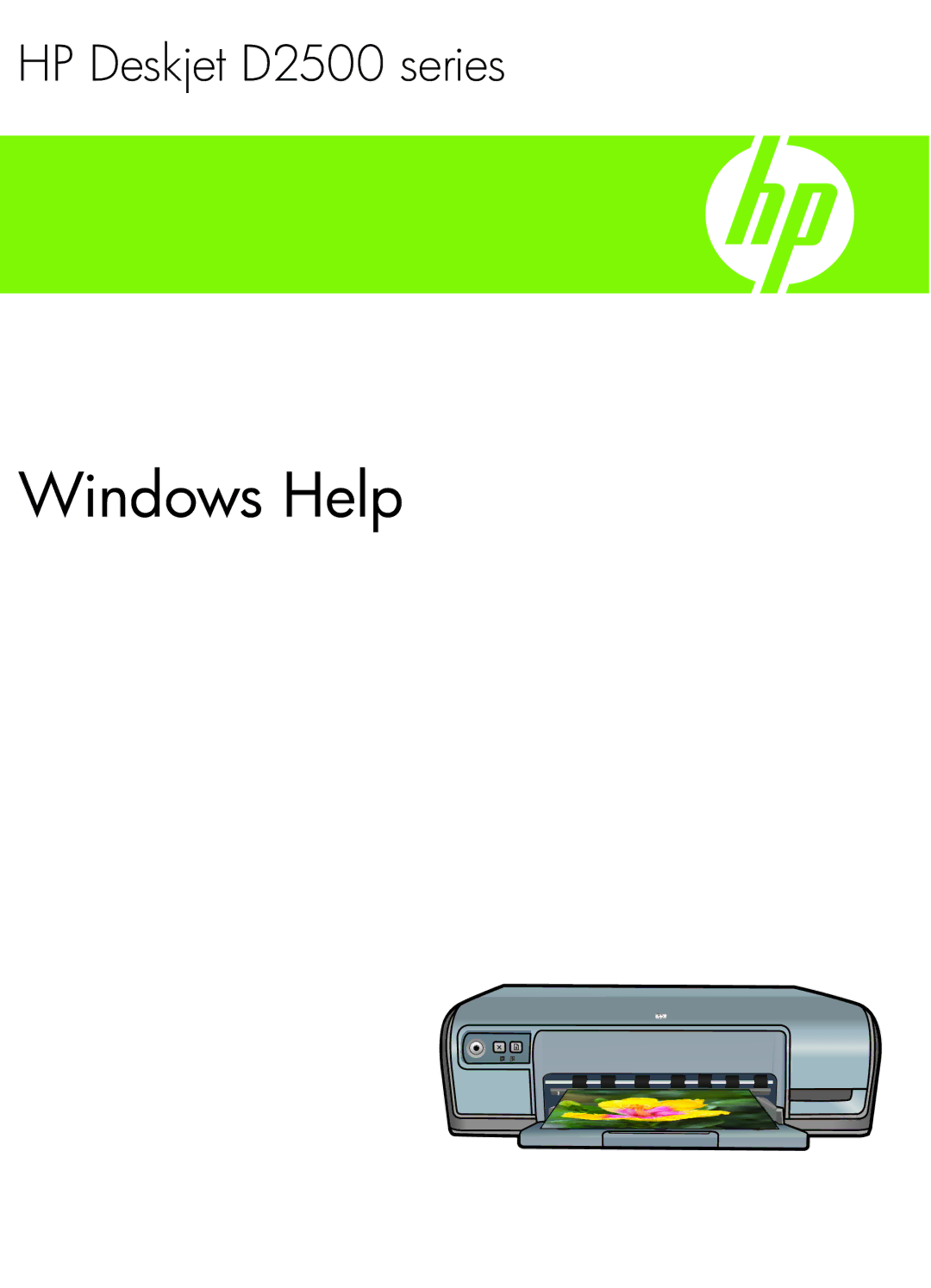 HP D2500 manual Windows Help 