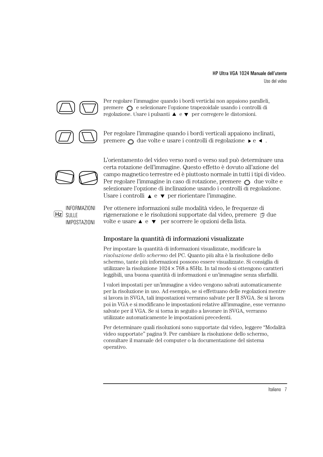 HP D2835A, D2836A, D2835S manual Impostare la quantità di informazioni visualizzate 