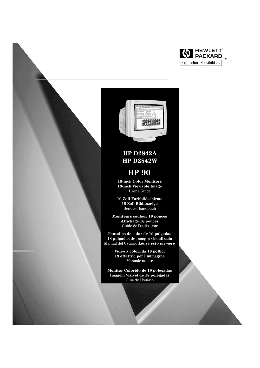 HP manual HP D2842A HP D2842W 