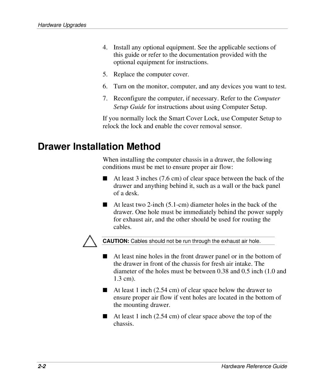 HP D300 manual Drawer Installation Method 