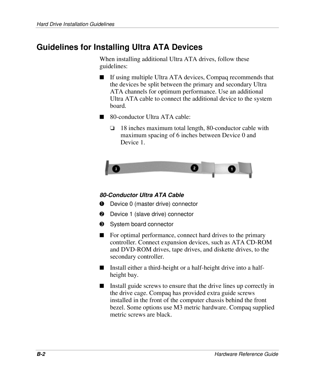 HP D300 manual Guidelines for Installing Ultra ATA Devices 