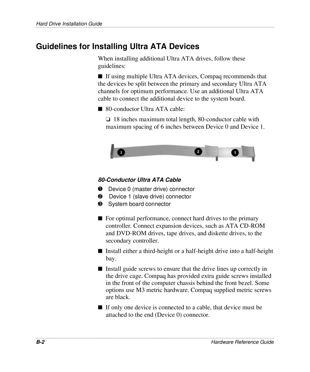 HP D300 manual Guidelines for Installing Ultra ATA Devices 