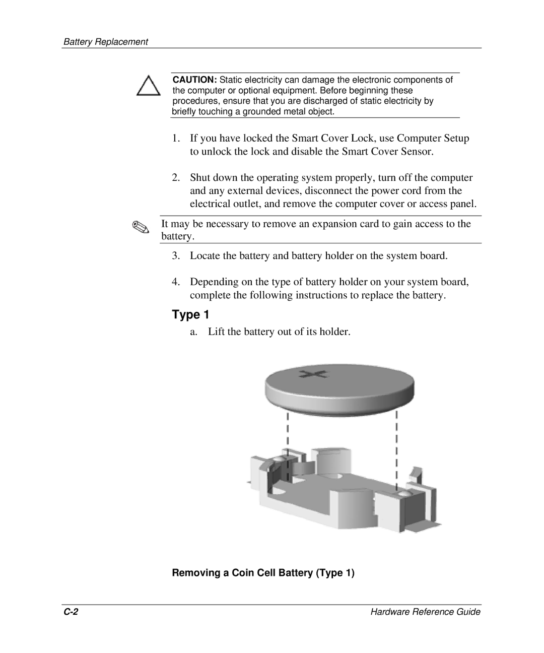 HP D300 manual Type 