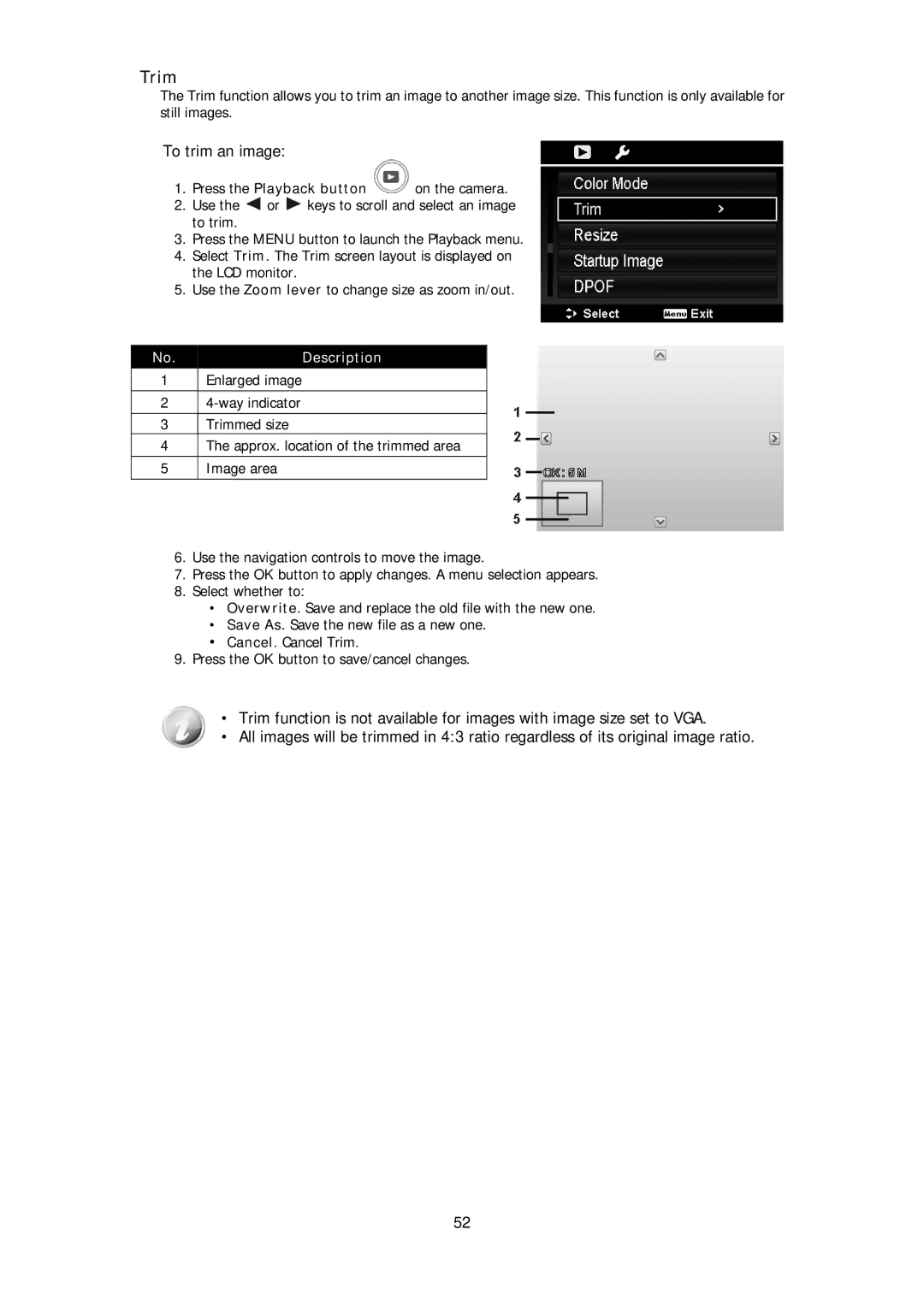 HP d3000 manual Trim, To trim an image 