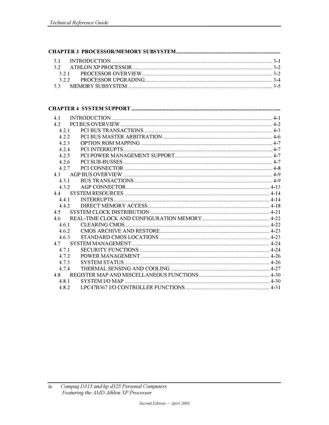 HP D315 manual PROCESSOR/MEMORY Subsystem 