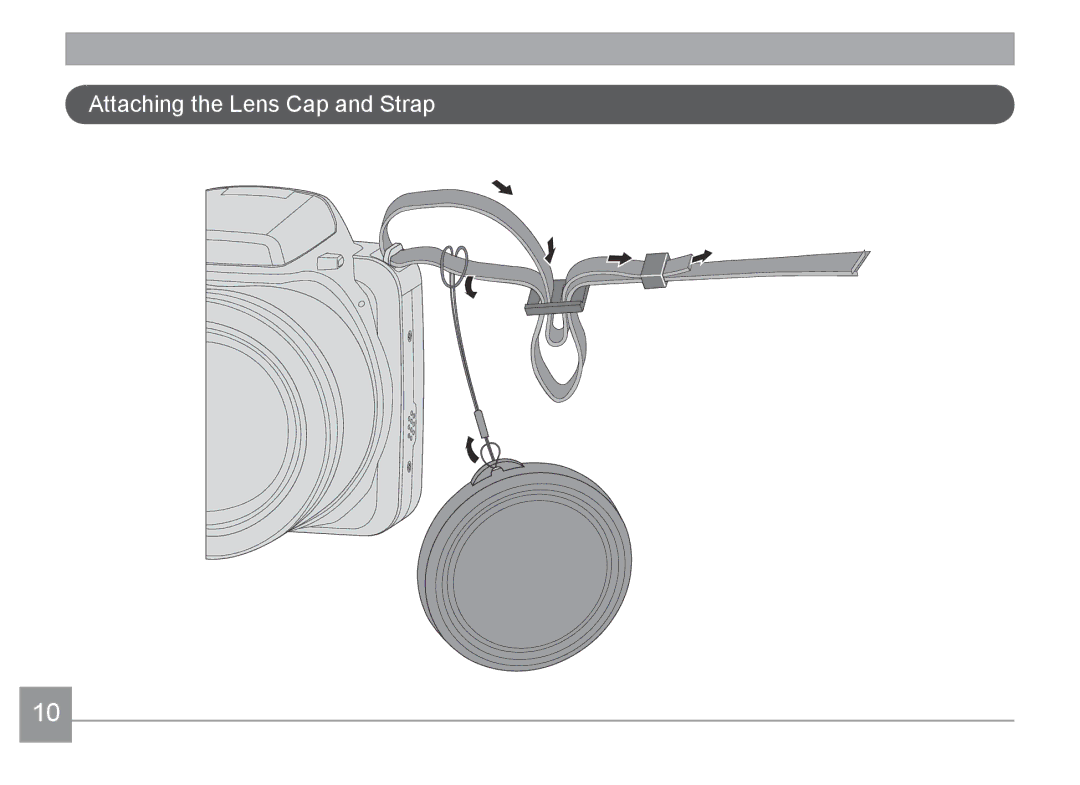 HP d3500 manual Attaching the Lens Cap and Strap 