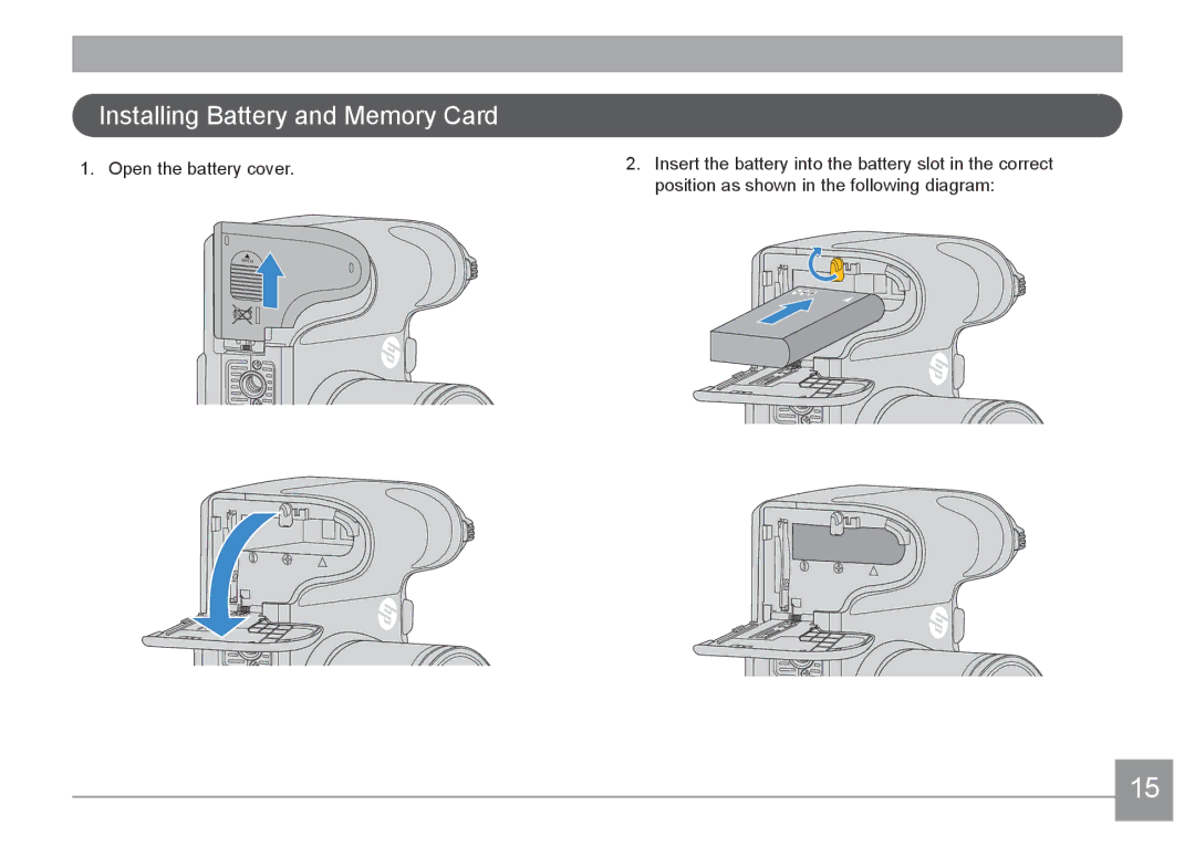 HP d3500 manual Installing Battery and Memory Card 