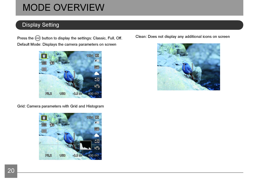 HP d3500 manual Mode Overview, Display Setting 