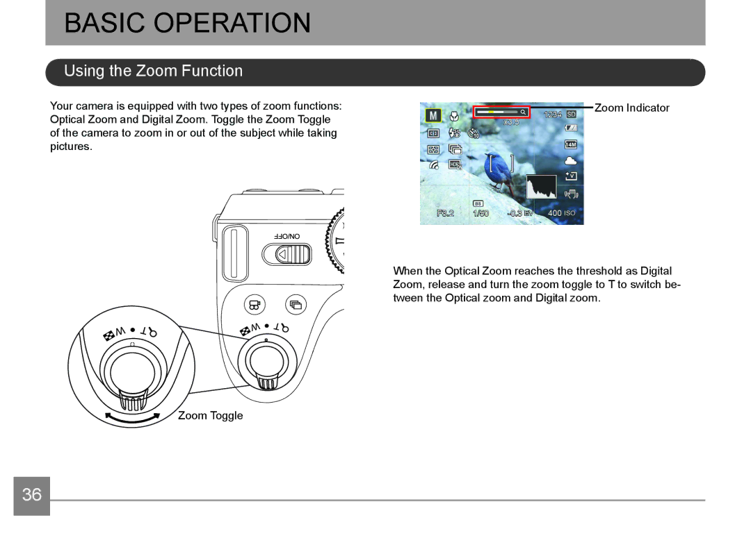 HP d3500 manual Basic Operation, Using the Zoom Function 