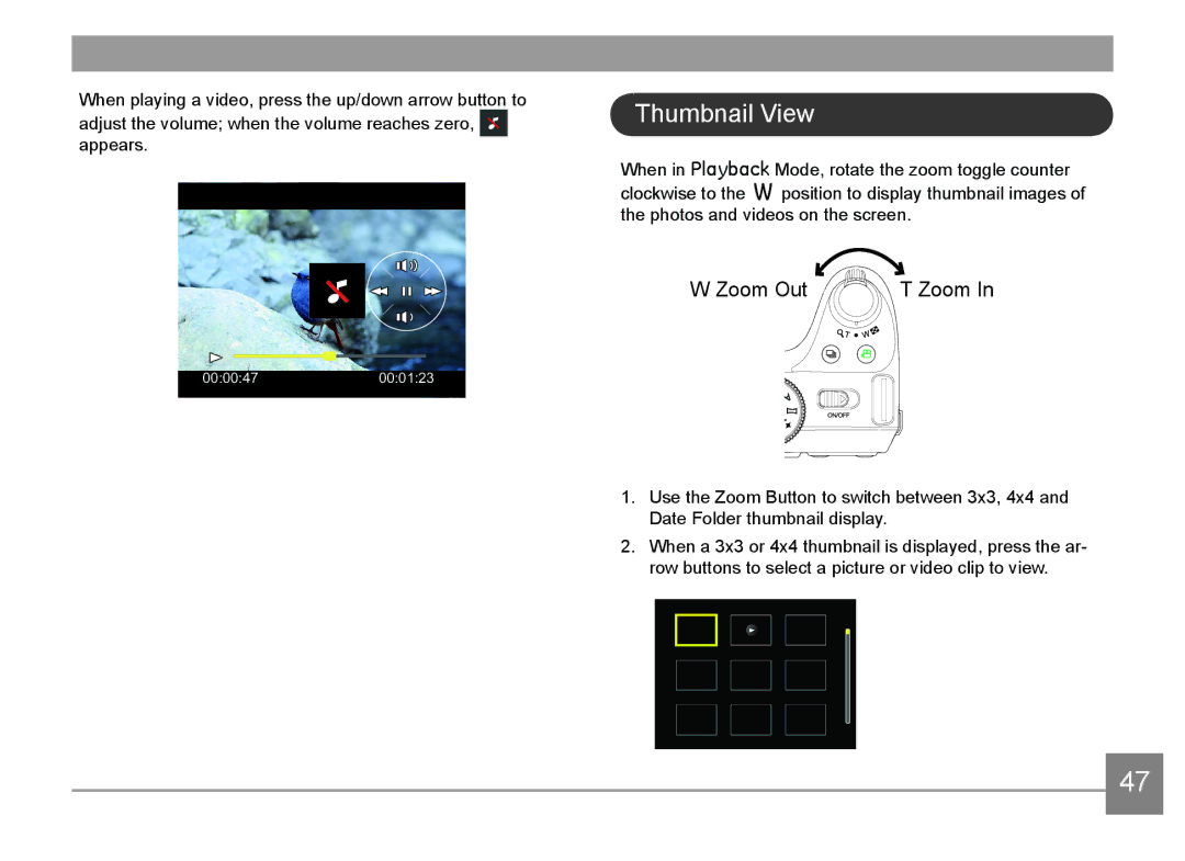 HP d3500 manual Thumbnail View, Zoom Out 