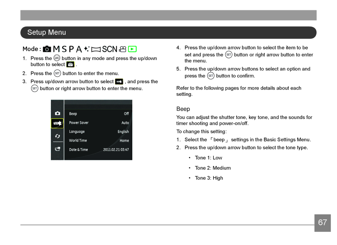 HP d3500 manual Setup Menu, Beep 