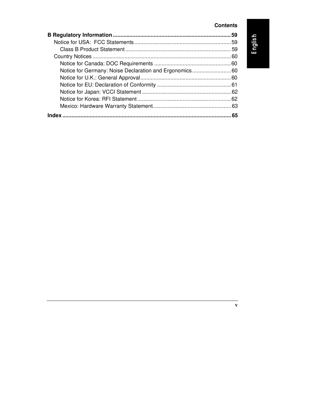 HP D3604-90004 manual Regulatory Information 