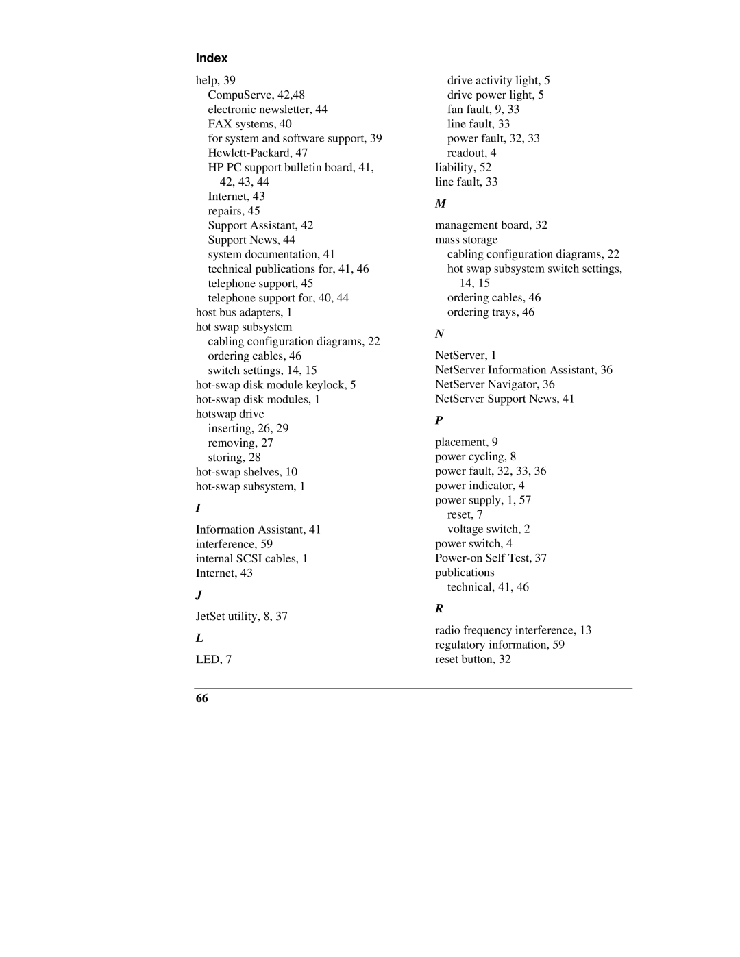 HP D3604-90004 manual Index 