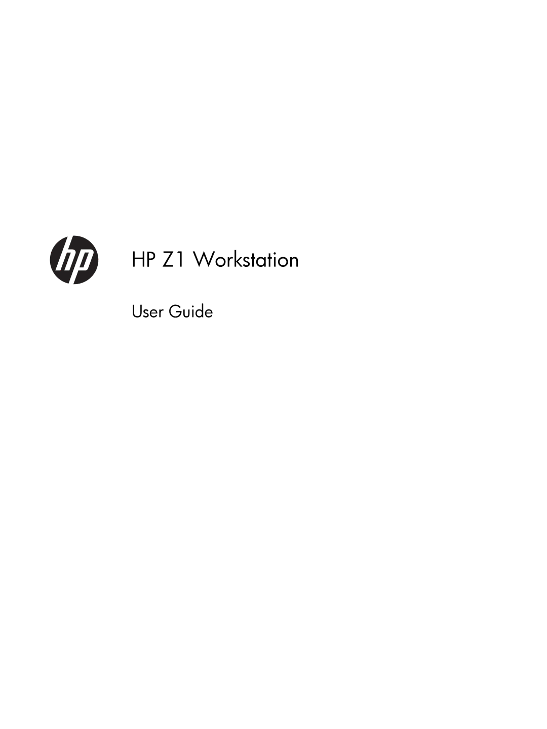 HP 663728R999F7PH, D3H66UTABA manual HP Z1 Workstation 