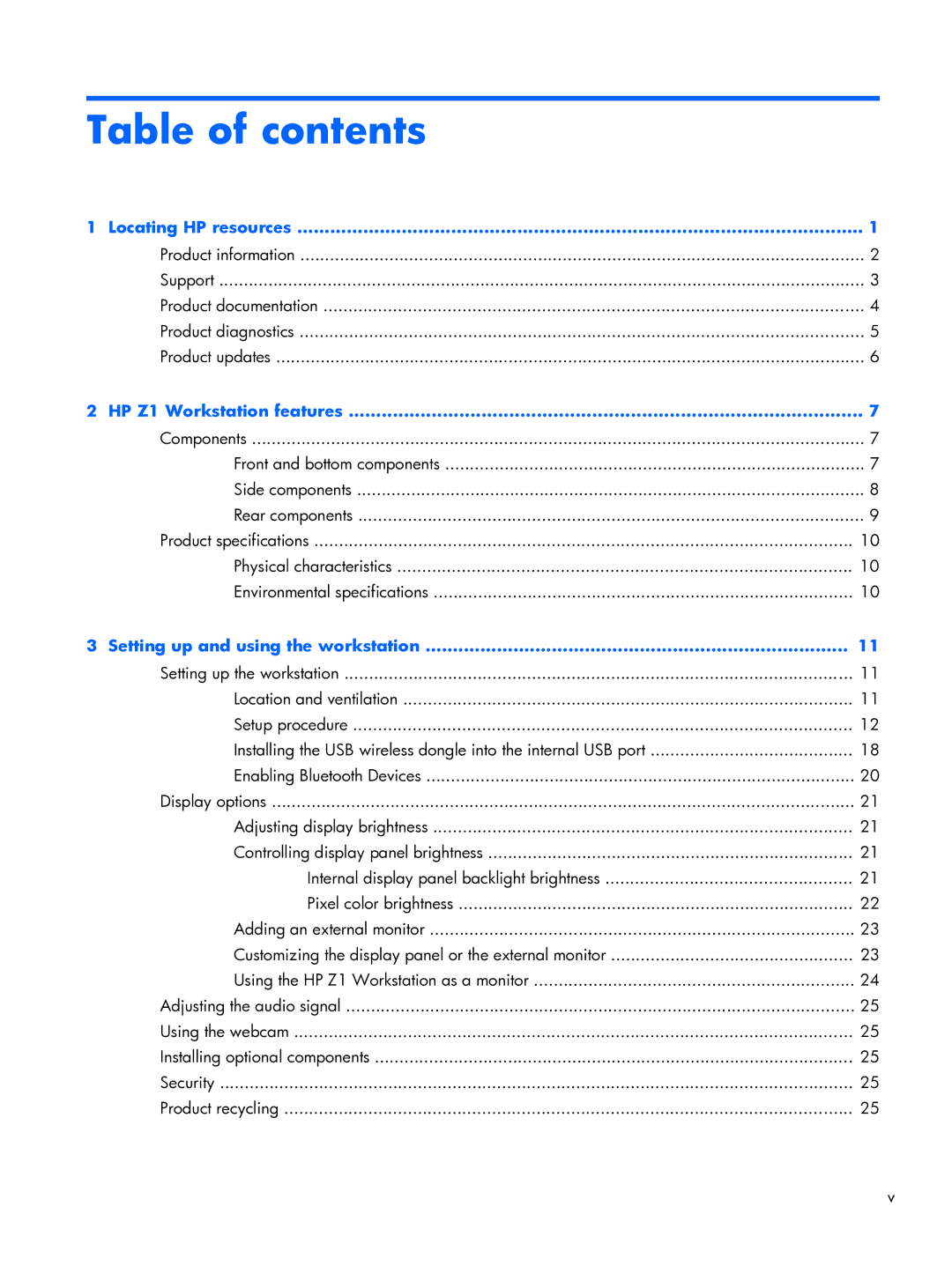 HP 663728R999F7PH, D3H66UTABA manual Table of contents 