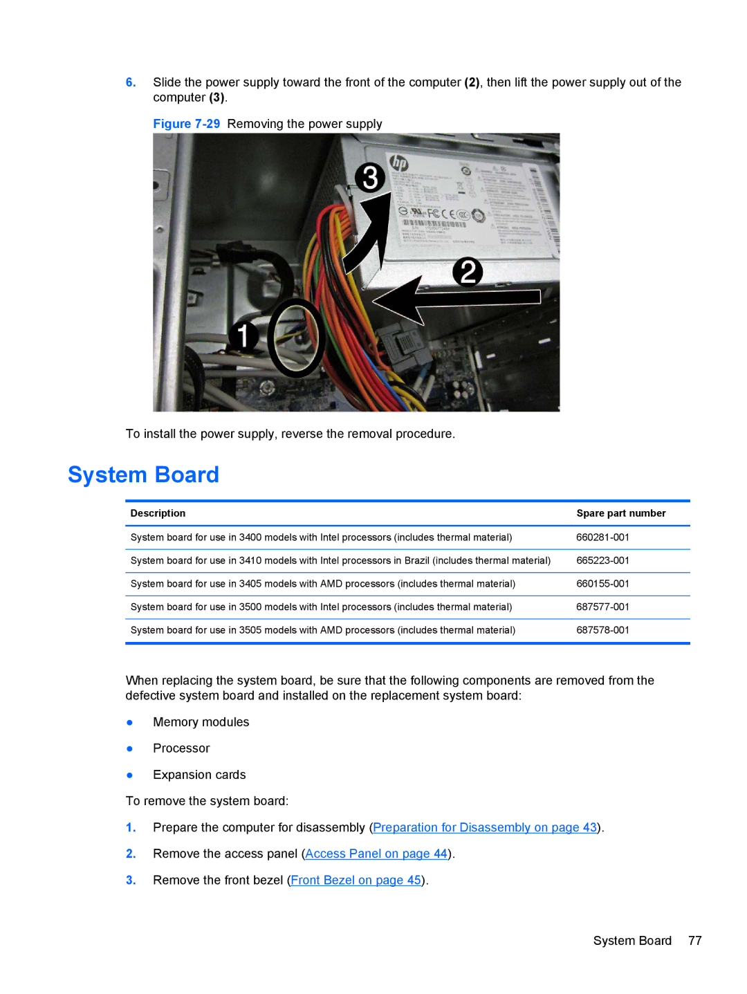 HP D3K72UT D3K72UT#ABA manual System Board 