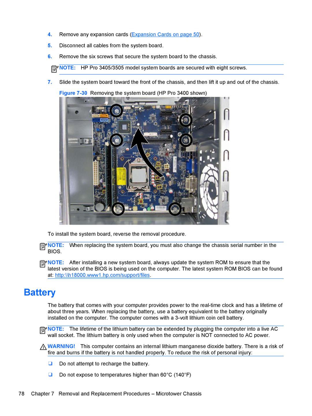 HP D3K72UT D3K72UT#ABA manual Battery 