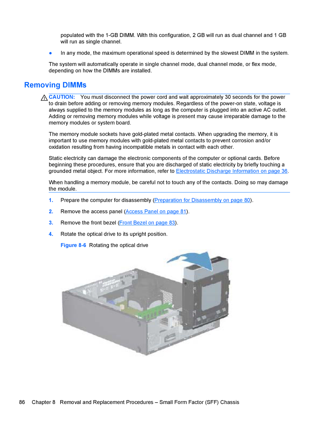 HP D3K72UT D3K72UT#ABA manual Removing DIMMs 