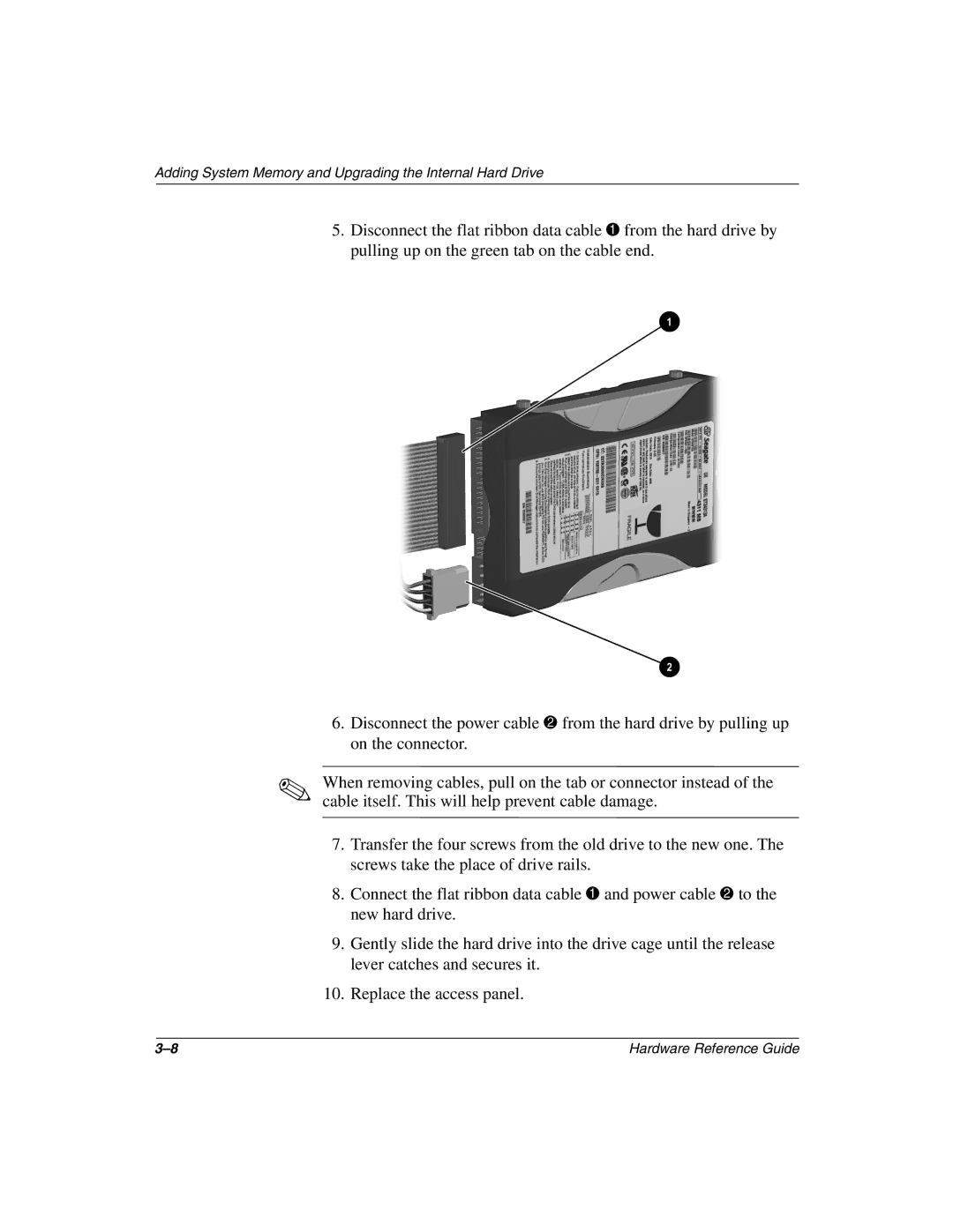 HP D500 manual Adding System Memory and Upgrading the Internal Hard Drive 