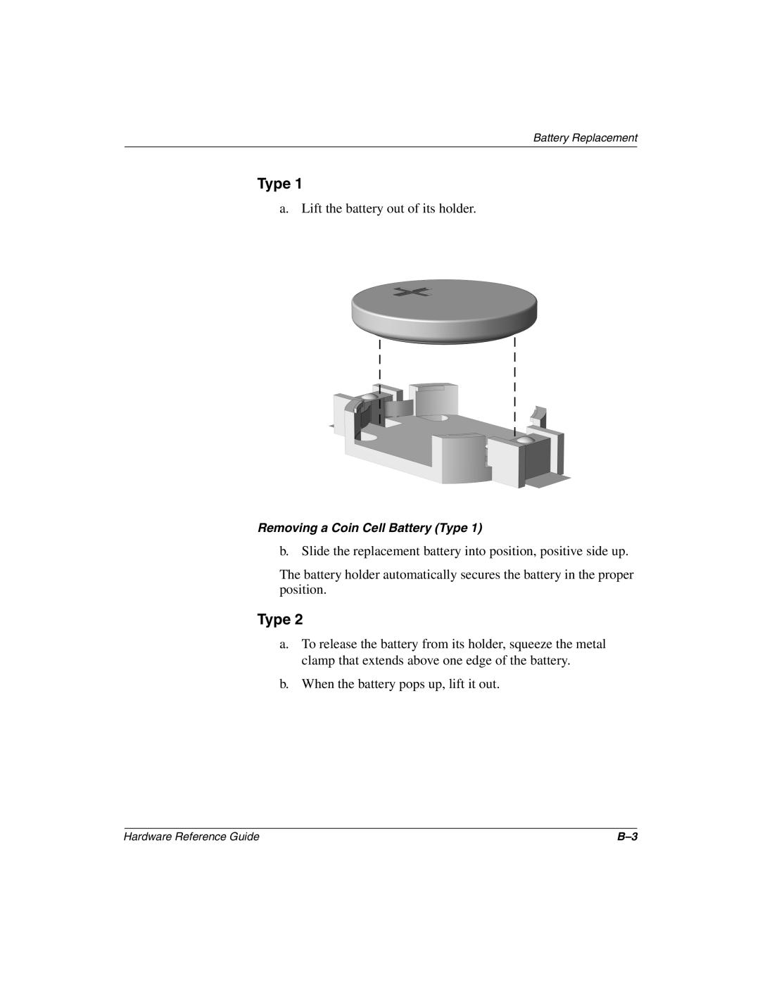 HP D500 manual Type 