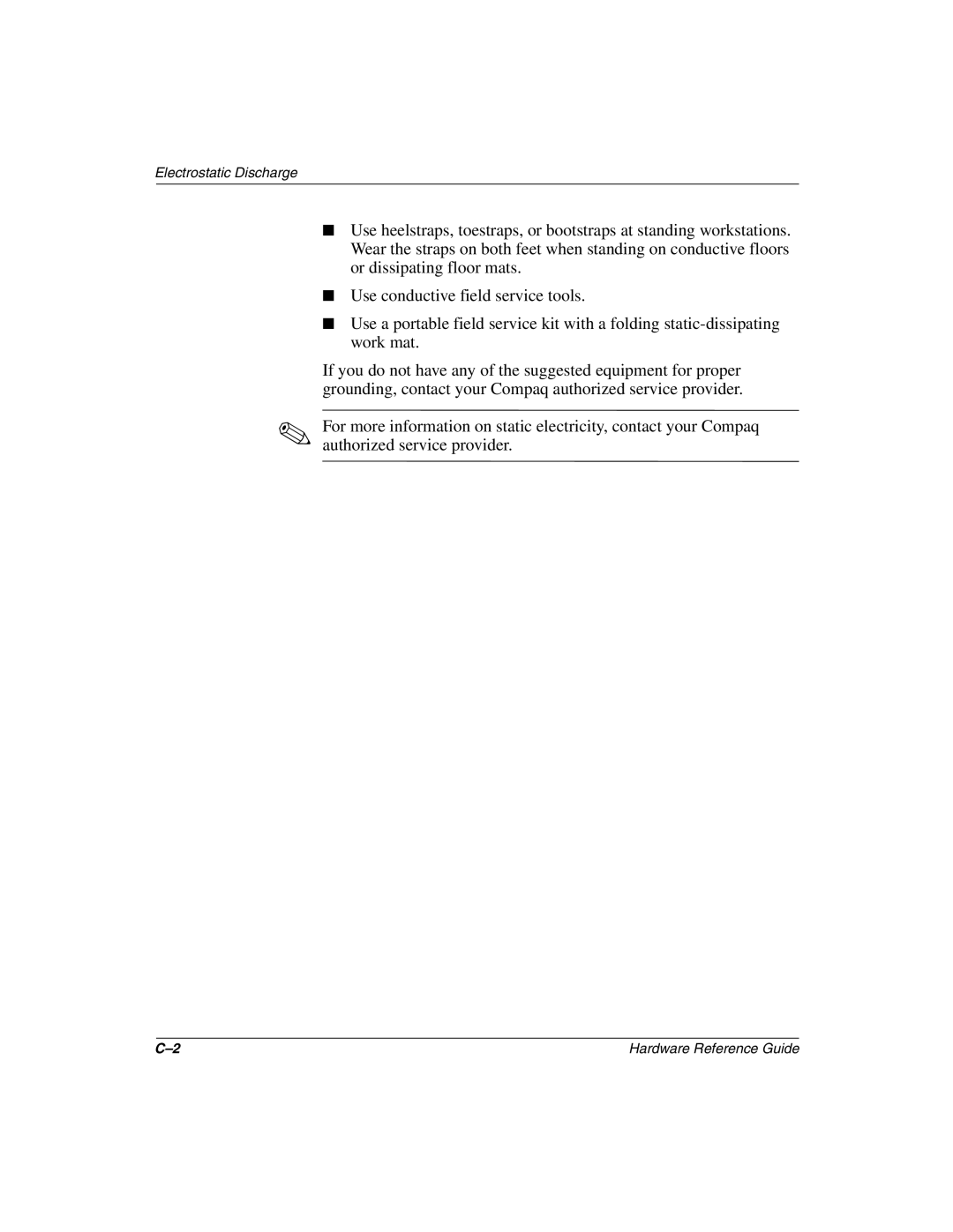 HP D500 manual Electrostatic Discharge 