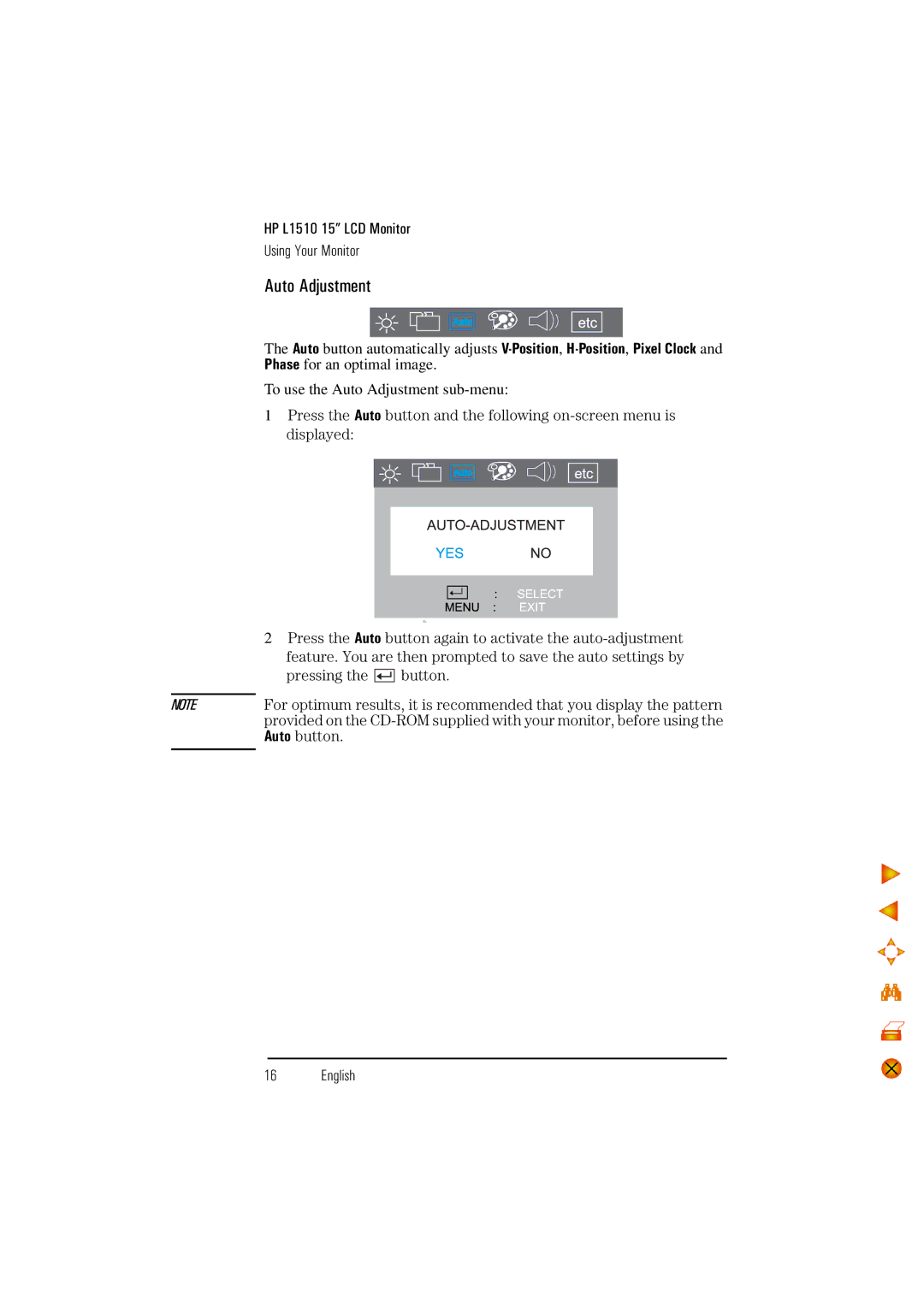 HP D5062 manual Auto Adjustment 