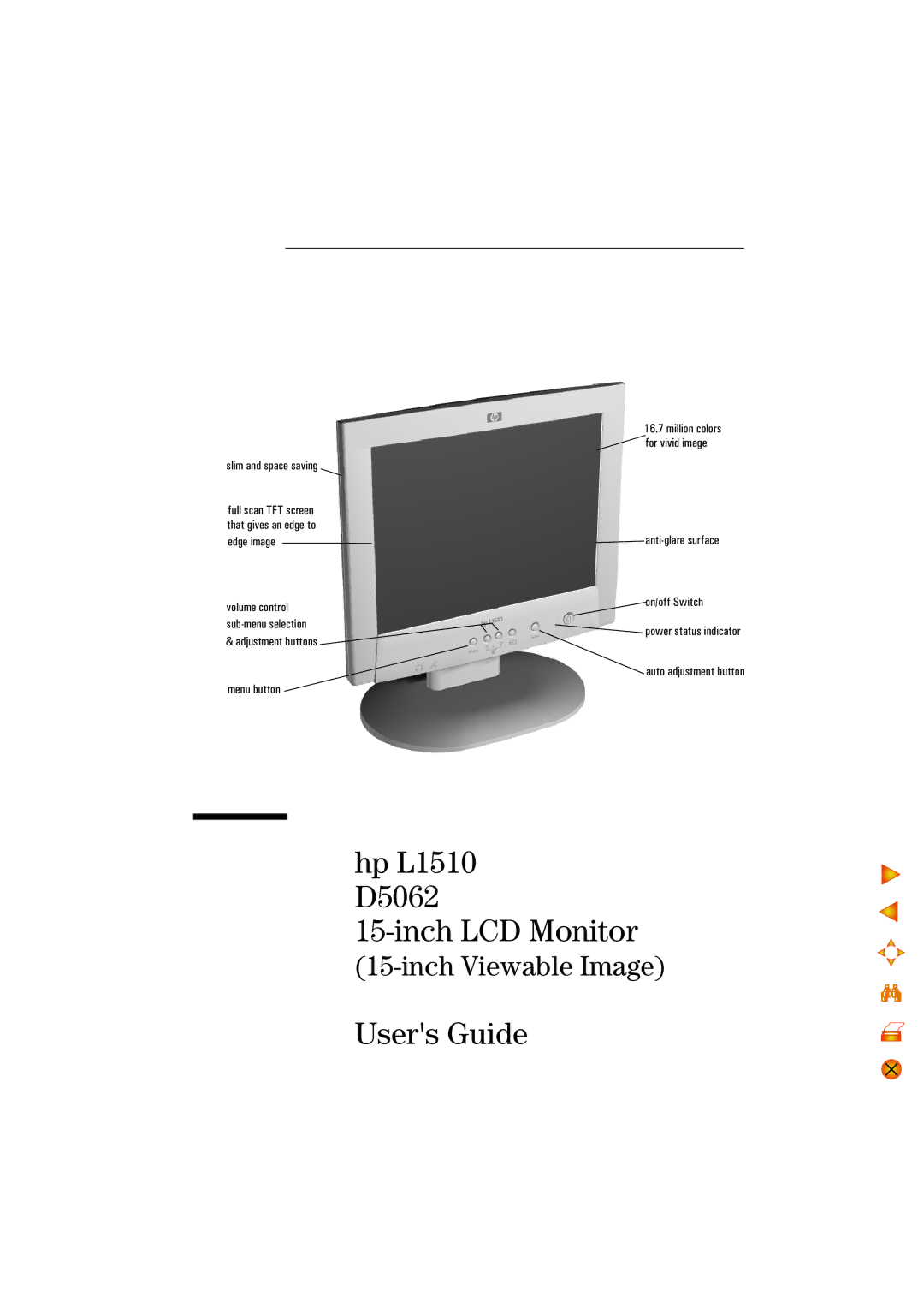 HP D5062 manual Inch LCD Monitor 