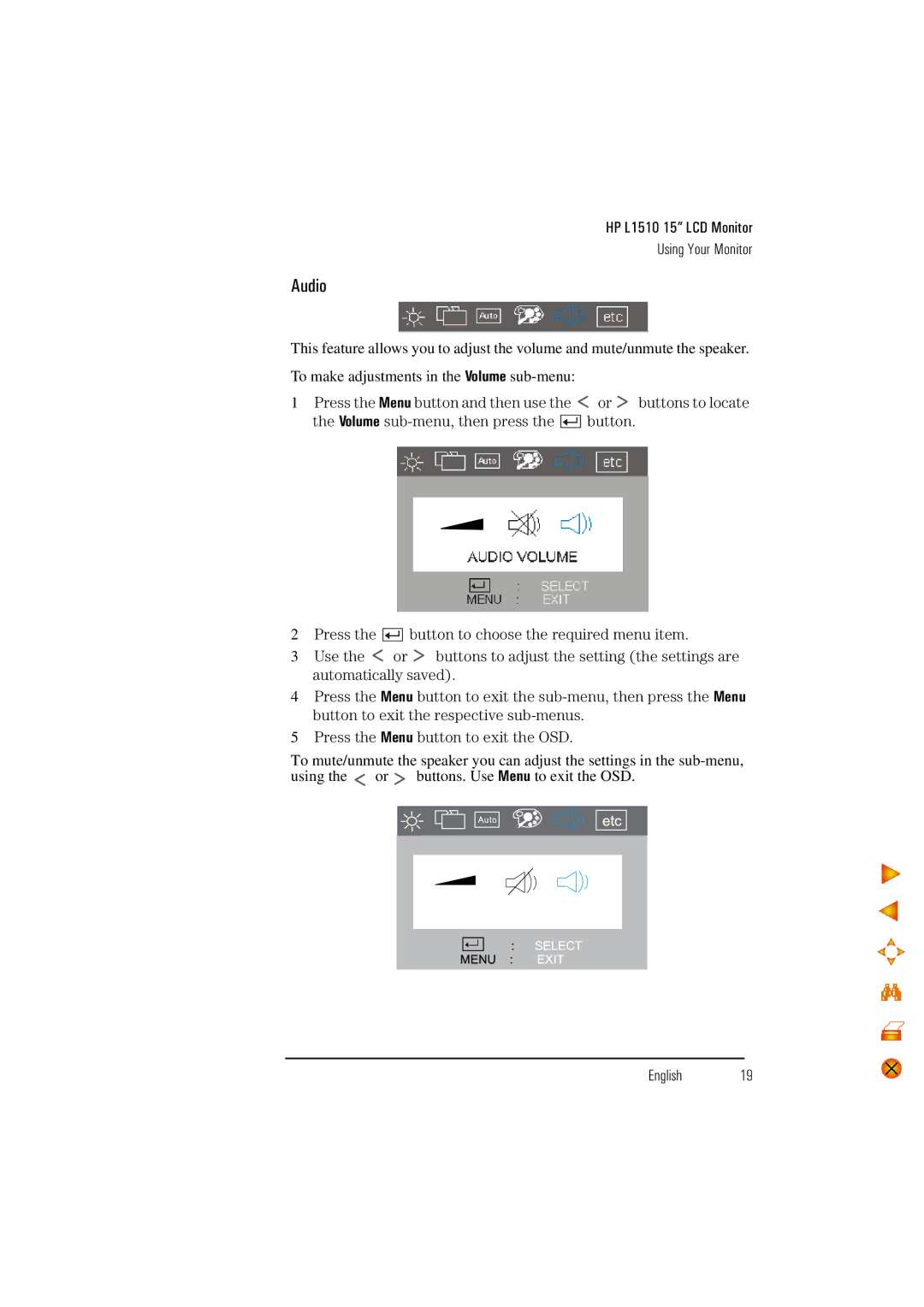 HP D5062 manual Audio 