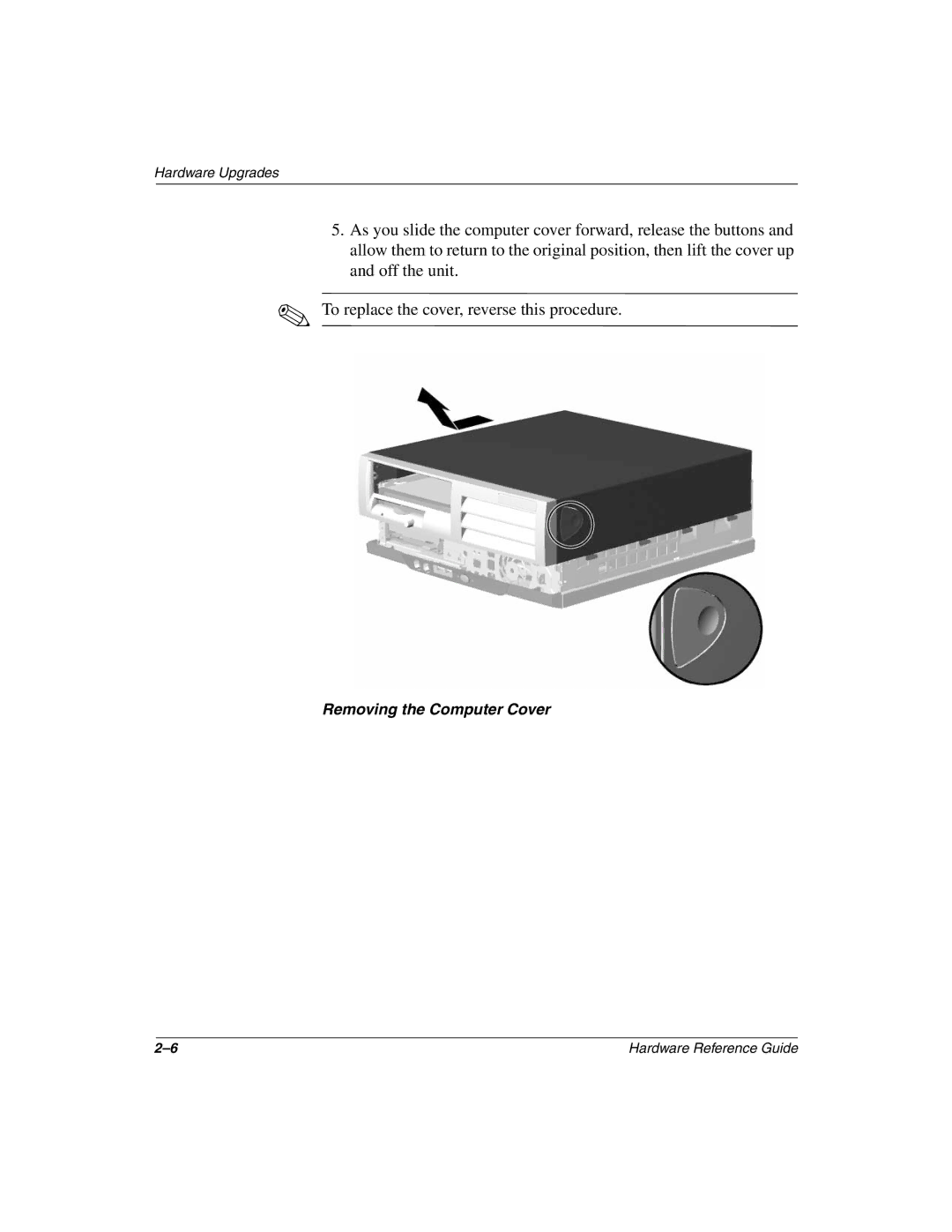 HP D510 manual Removing the Computer Cover 