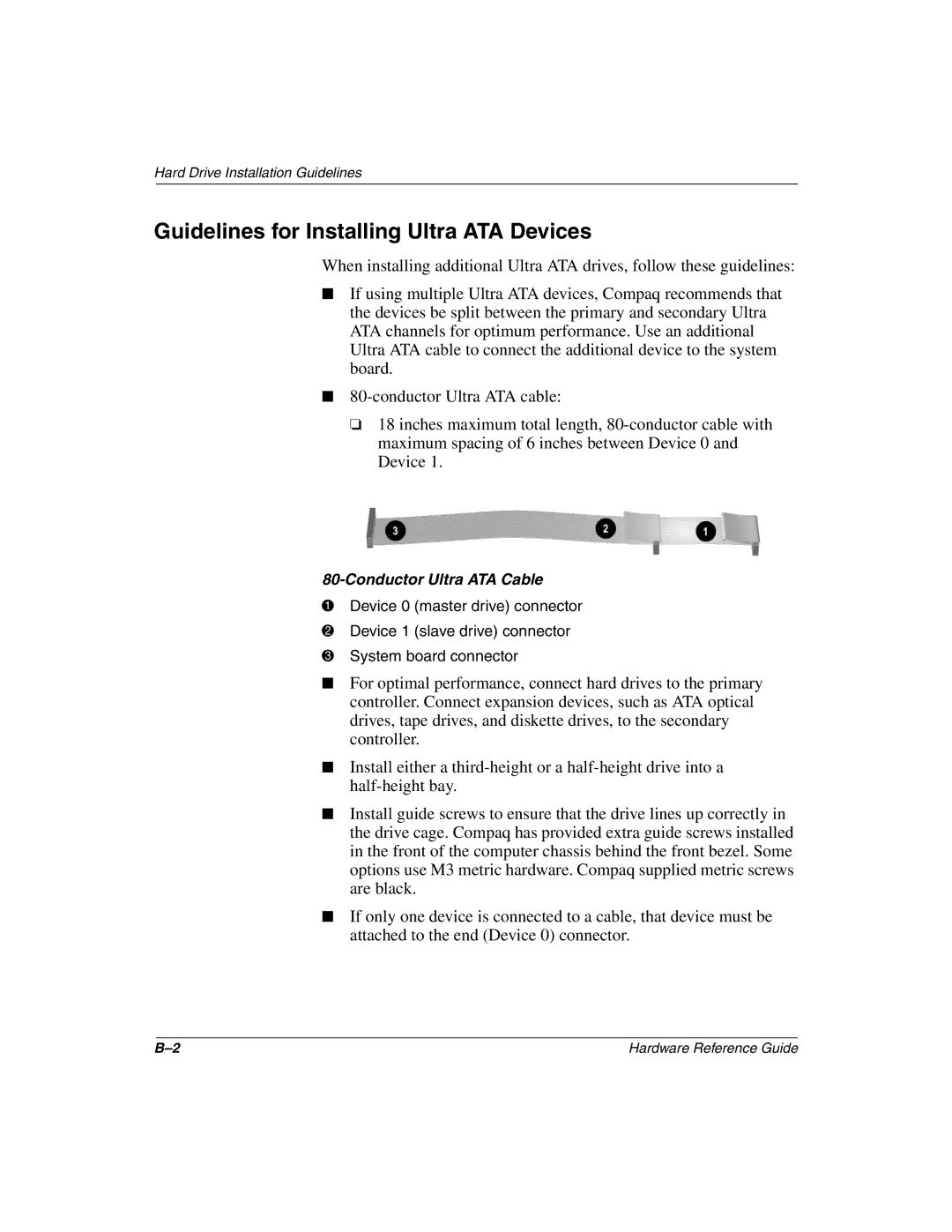 HP D510 manual Guidelines for Installing Ultra ATA Devices 