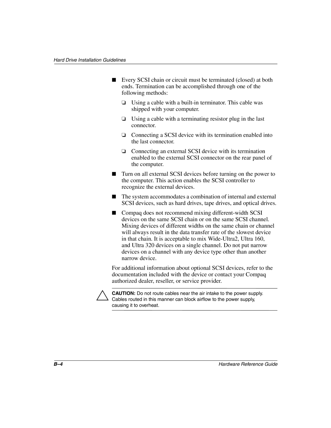 HP D510 manual Hard Drive Installation Guidelines 