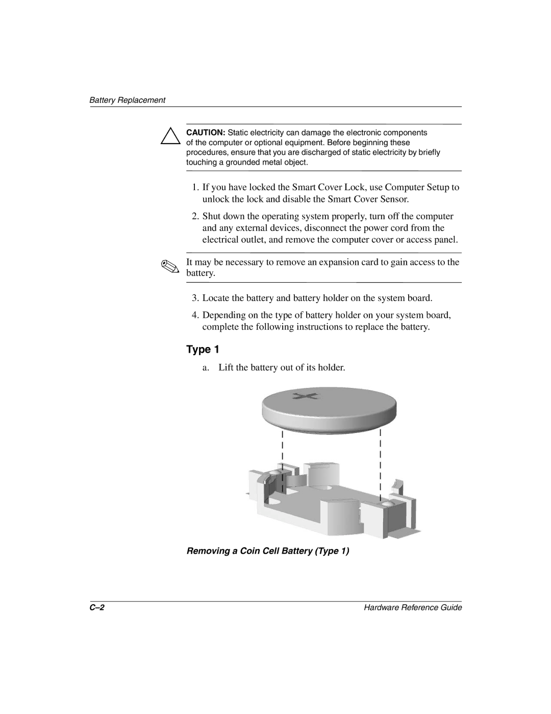 HP D510 manual Type 