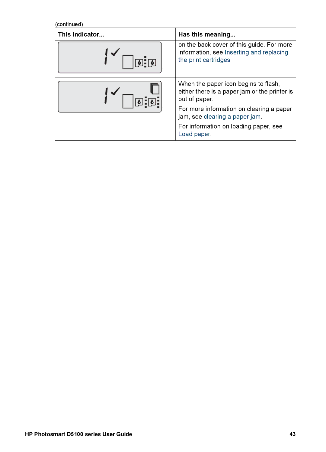 HP D5100 manual Information, see Inserting and replacing 